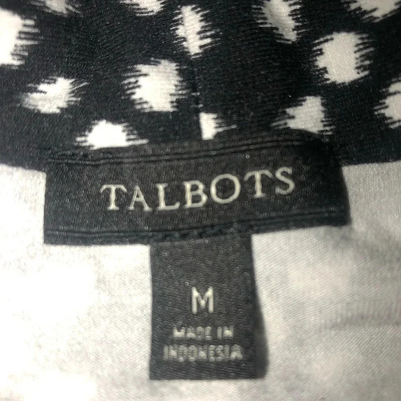 TALBOTS EUC WOMENS BLACK TOP BLOUSE SUMMER OFFICE DRESSY CASUAL SHIRTS SIZE M - Picture 5 of 5